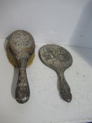 Silver Mirror Marked Birmingham 1905/06 and Brush Marked Chester 1903/04