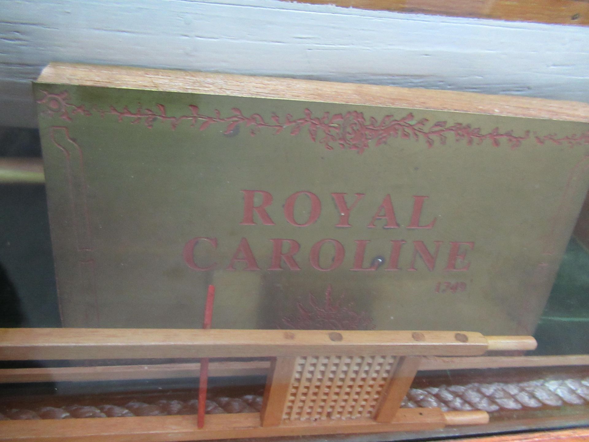 Royal Caroline Model Boat in Glass Cabinet - Image 2 of 11