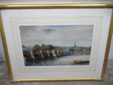 Water Colour of Berwick signed W. Fergie (24cm x 38.5cm)