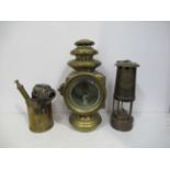 Miners Lamp, Cart Lamp and Paraffin Blow Torch