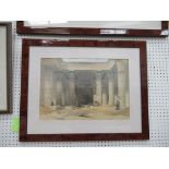 Two Lithographs, one 'Temple of Phila' by David Roberts (34 cm x 39cm/46cm x 62cm)