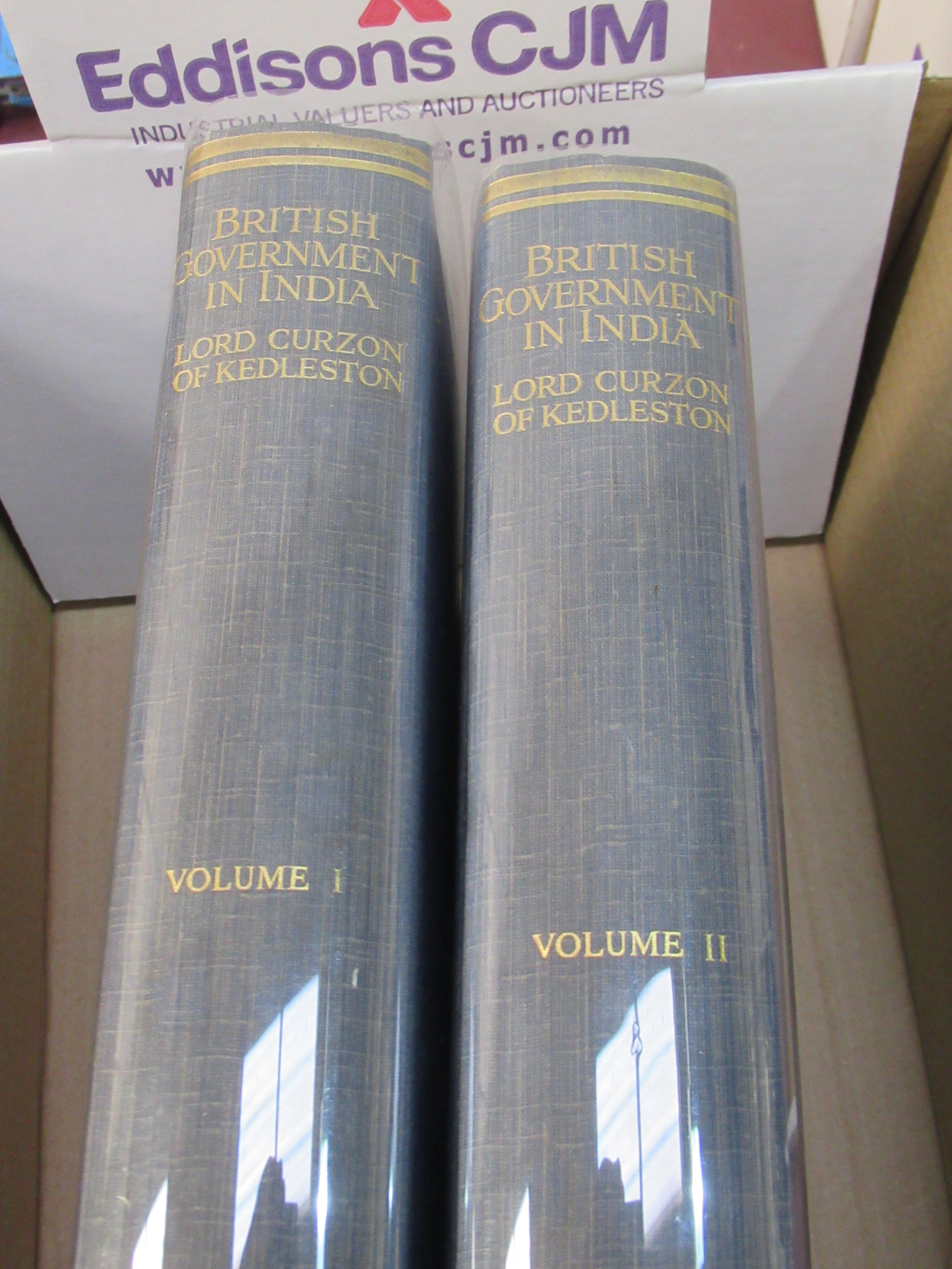 "British Government in India" Vols 1 & 2 by Lord Curzon of Keddlestone. First Published in 1925, Pub - Image 3 of 3