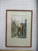 Water Colour of Lodge Walk, Aberdeen signed S.W Davidson in Frame (25cm x 17cm)