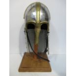 Medieval Viking Reproduction Helmet with stand