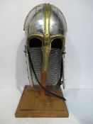 Medieval Viking Reproduction Helmet with stand