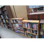 3x Bookcases and cabinates of various themes and subjects including naval, religion, fiction etc als