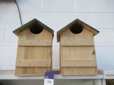 2 x Wooden Bird Houses