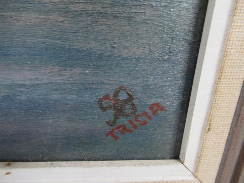 Oil on Board Still Life signed SB Trisia in Frame (56cm x 36cm) - Image 2 of 2