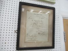 Lloyds Proving House Document from 23rd April 1888