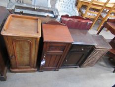 3 x Bedside Cabinets and a Wicker Laundry Basket