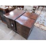 4 x Three Drawer Bedside Tables