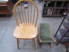 Spindle Back Kitchen Chair and Rocking Stool