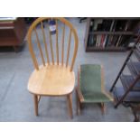 Spindle Back Kitchen Chair and Rocking Stool