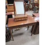 Double Drawer Desk, Nest of Three Tables and a Side Cabinet