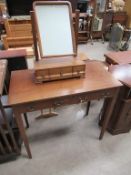 Double Drawer Desk, Nest of Three Tables and a Side Cabinet