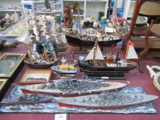 Qty of Naval Dioramas and Ship Themed Collectables