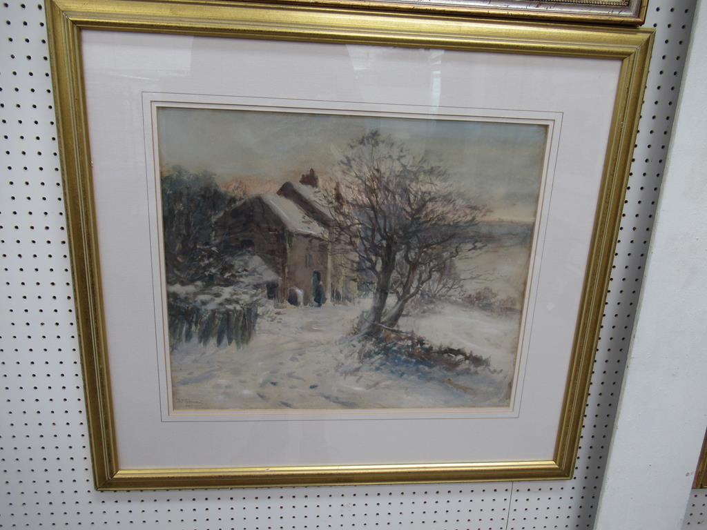 Water Colour of 'Winter' by & signed David. T . Robertson in Frame (49cm x 41cm)