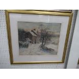 Water Colour of 'Winter' by & signed David. T . Robertson in Frame (49cm x 41cm)