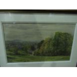 Watercolour of Sheep in Field signed W.Robinson 1889 (46cm x 27cm)