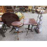 4 x Tables including Tilt Top Table and a What Not