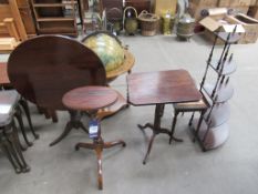 4 x Tables including Tilt Top Table and a What Not