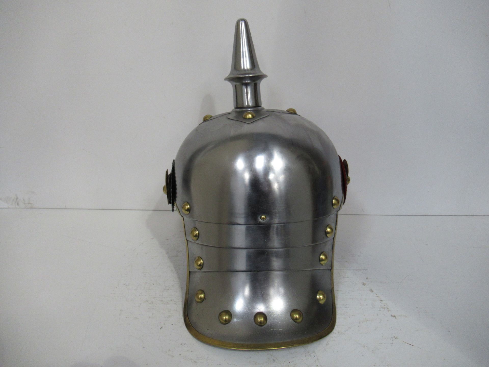 German Prussian Reproduction Helmet with Stand - Image 4 of 5