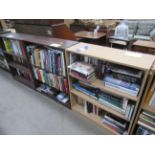 3x Bookcases and contents of various themes and subjects including religion, finance, politics and t