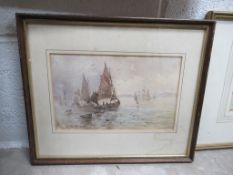 Water Colour 'Mersey River' Signed by Albert Strang (14cm x 22cm)