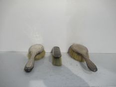 3 x Silver Brushes marked Birmingham 1912/13, 1913/14 and 1919/20