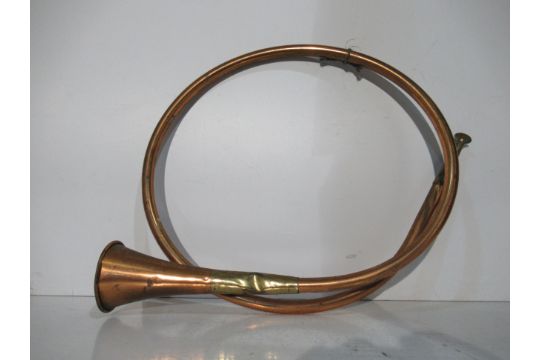 5 x Copper Musical Instruments including Horns and Bugle - Image 5 of 7