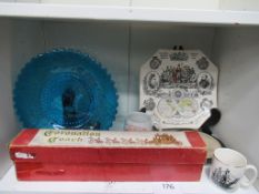 Shelf of Coronation Themed Memorabilia including Coach Model