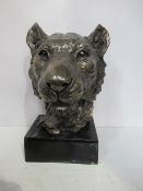 'Rosa' Female Lion/ Leopard Head (22cm x 32cm)