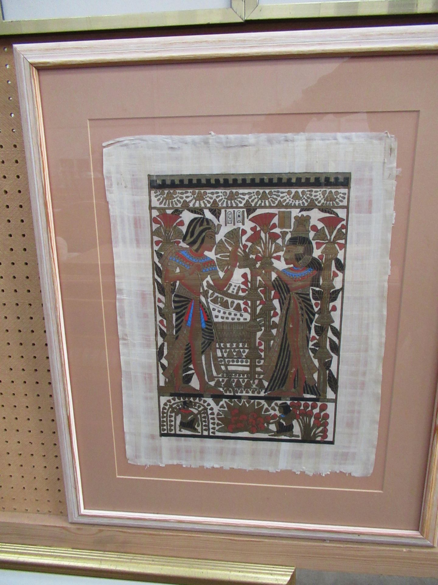 3 x Egyptian Themed Pictures on Papyrus (33cm x 44cm) - Image 2 of 5