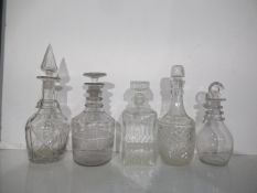 5 x Glass Decanters