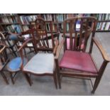 Two Carver Chairs with Another Chair