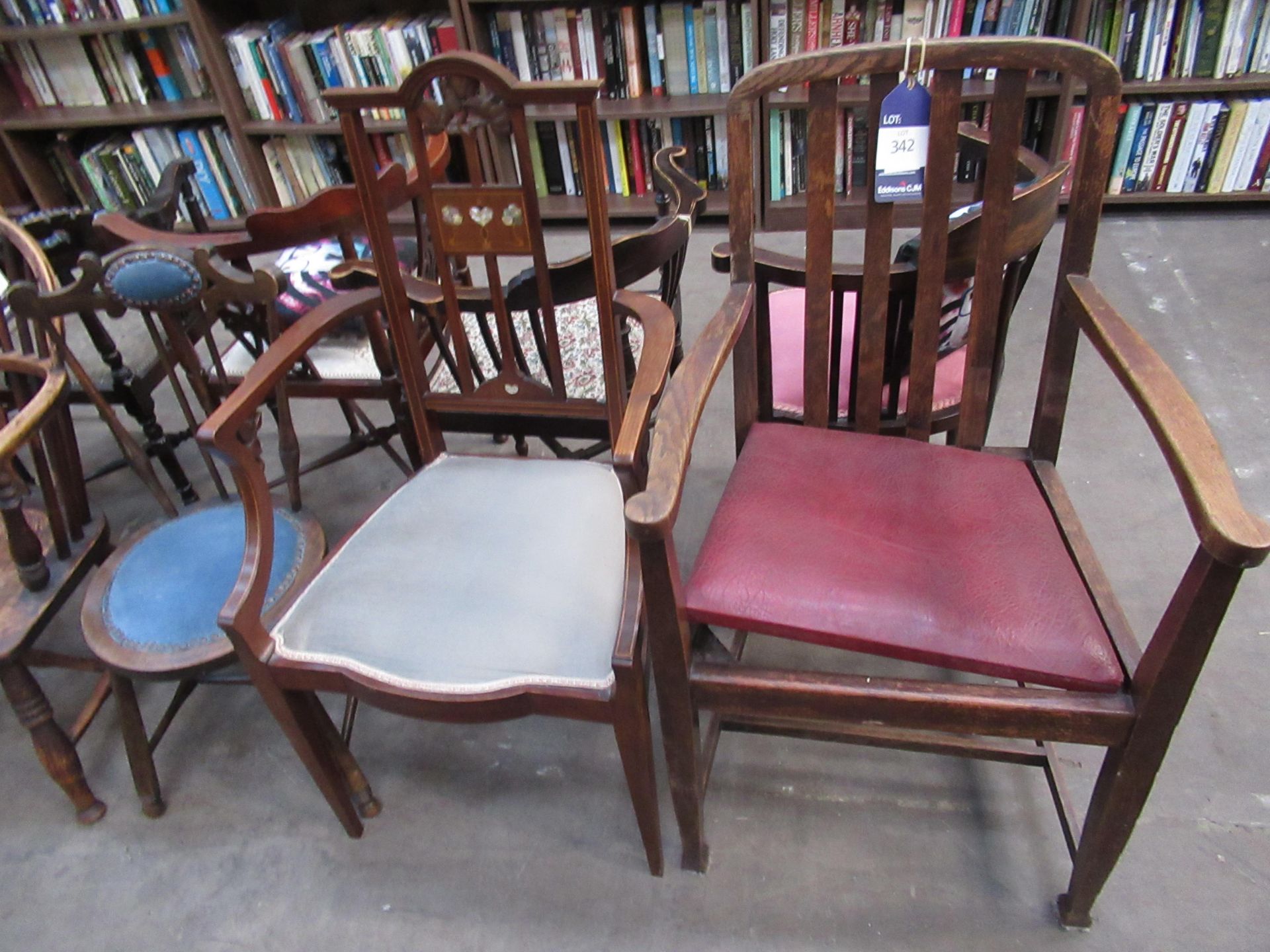 Two Carver Chairs with Another Chair