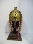 Roman 'Jewelled' Crested Reproduction Helmet with Stand