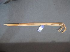 Five Hooked Bamboo Canes