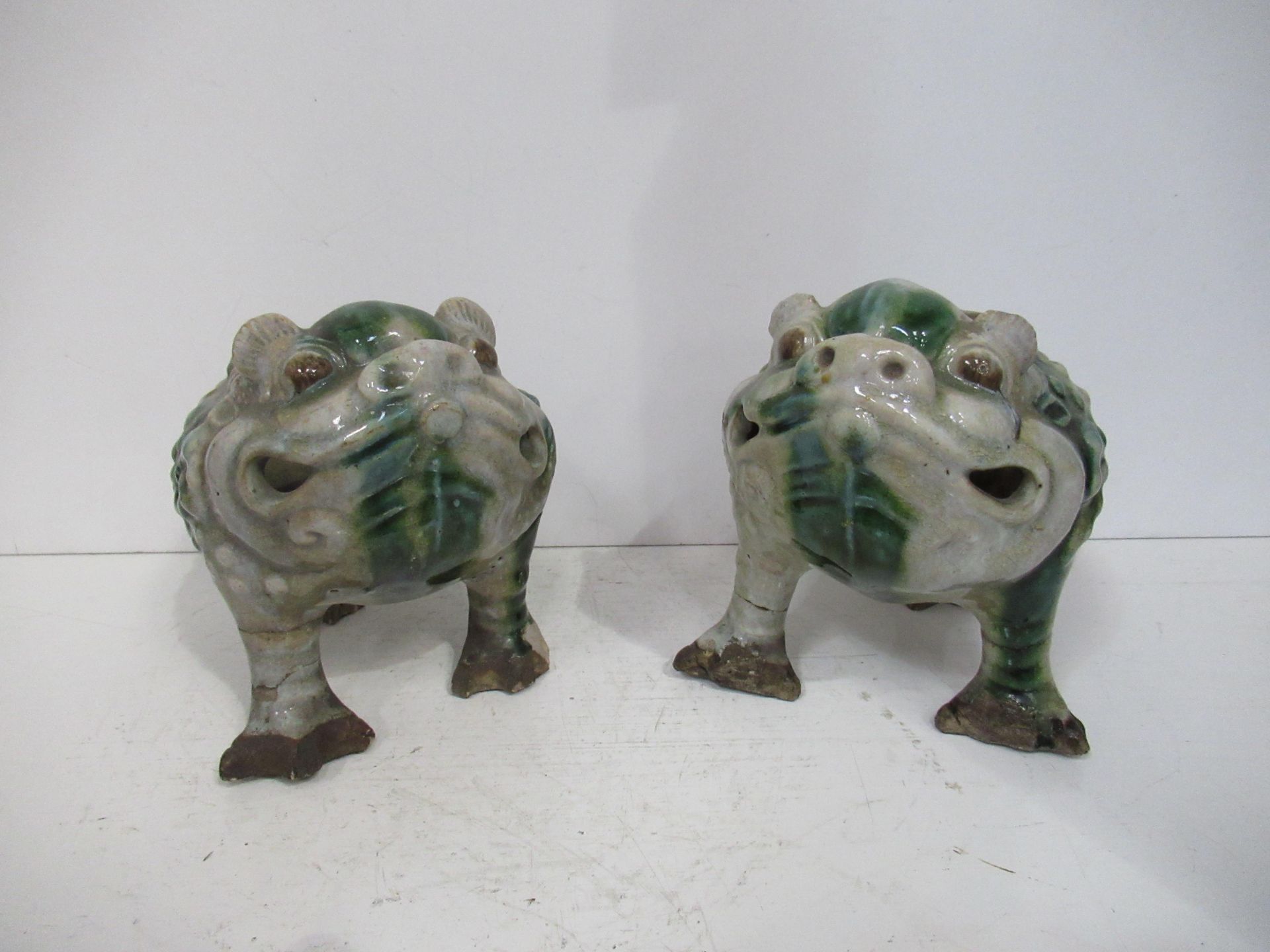 Pair of Grotesque Three Legged Figurines (17cm)