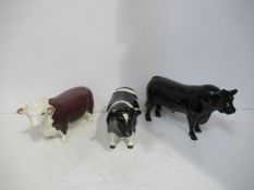 Three Beswick Bulls (12cm x 20cm)