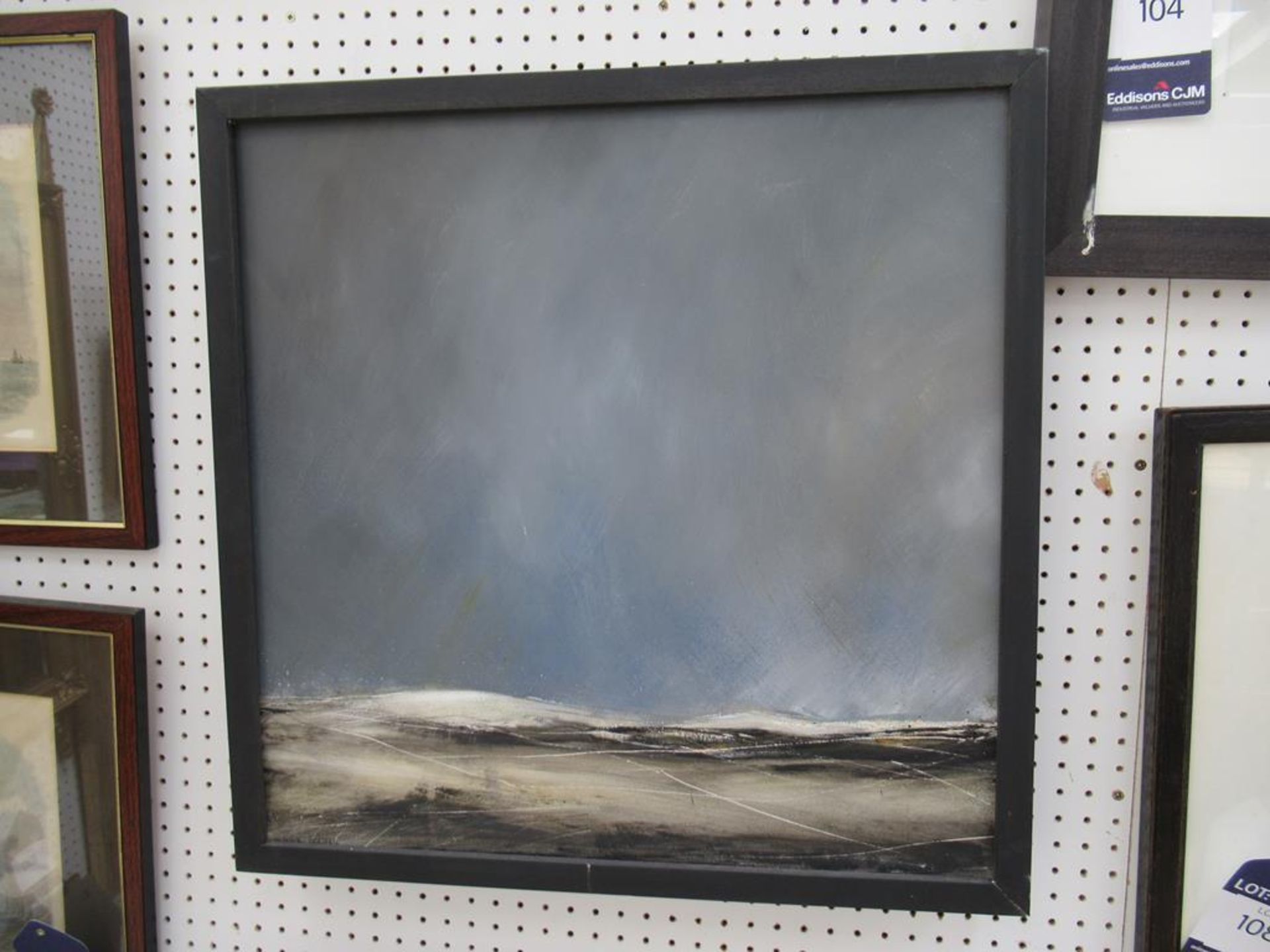 Acrylic of 'Cold Cheviots' signed Mark Irving in Frame (45cm x 32cm)