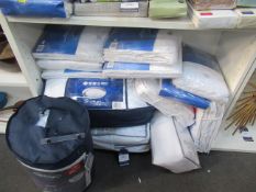 Qty of unused and bagged Mattress Protectors and Pillows