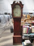 A Mahogany Grandfather Clock from J.A.S Paterson, Edinburgh (2m Tall)