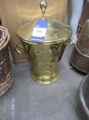 Brass Two Handled Log/ Coal Bucket