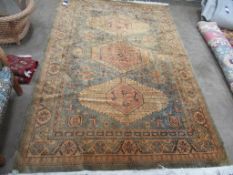 Large Sunburnt Orange Rug (size 258cm x 180cm)