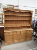 Pine Welsh Dresser (197cm(H), 182cm(W), 42cm (D))