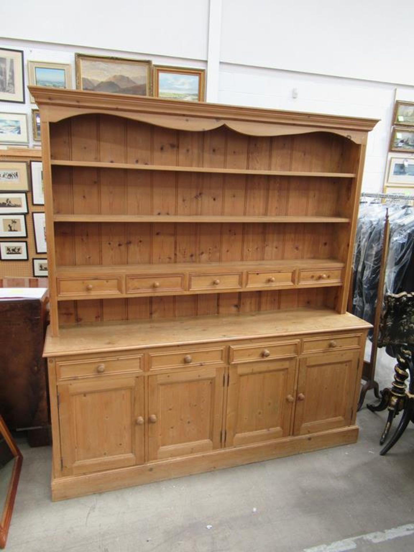 Pine Welsh Dresser (197cm(H), 182cm(W), 42cm (D))