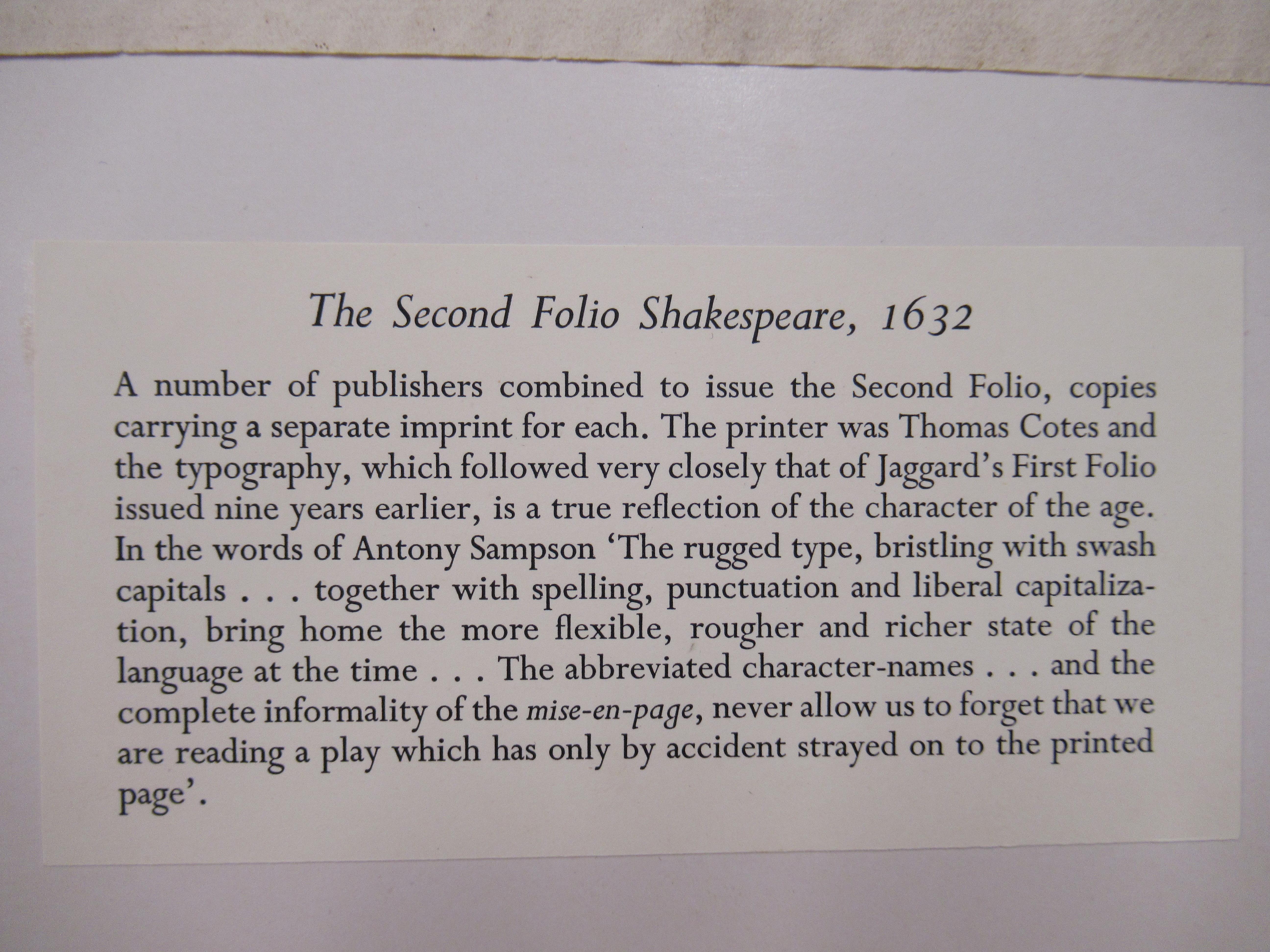 Shakespeare's 2nd Folio. A Single Page 'The Merry Wives of Windsor' Mounted - Image 8 of 9