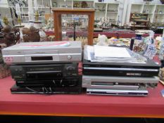 7 x DVD/VHS Players by Sony and Alba and a Mitsubishi Cassette Recorder (some missing cables and con