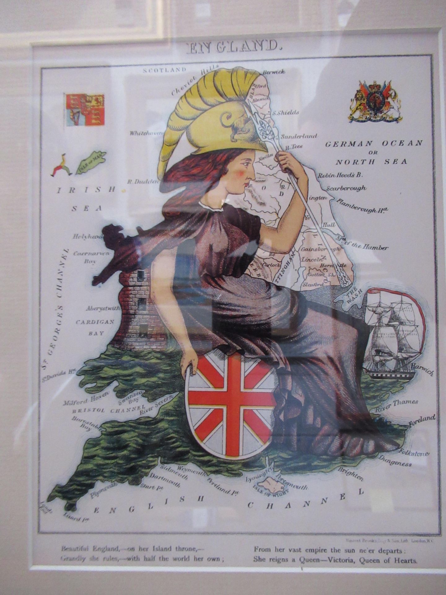 Two Geographical Fun Prints of England and Scotland (24cm x 18cm) - Image 3 of 3